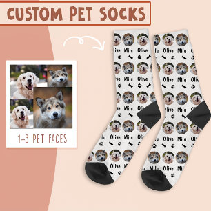 2 Hunde 2 Namen Personalisiertes Hunde-Foto auf We Socken