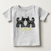 2 Hunde für ErdNeujahrsfest-Baby 2018 2 Baby T-shirt (Vorderseite)