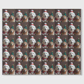 2 Hunde in Weihnachtskostümen Geschenkpapier (Flach)