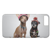 2 Hunde mit lustigen Hüten Case-Mate iPhone Hülle (Rückseite (Horizontal))