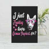 2 Ich friere nur die Liebe Deutscher Schäferhund O Einladung (Stehend Vorderseite)