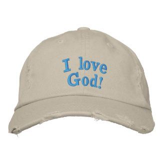 2. Ich liebe Gott! Bestickte Baseballkappe