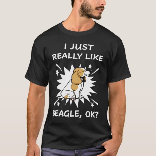 2 Ich mag einfach wirklich Beagle T-Shirt (Vorderseite)