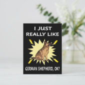 2 Ich mag nur die deutsche Hirte OK Postkarte (Stehend Vorderseite)