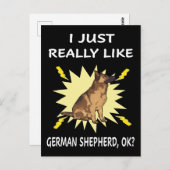 2 Ich mag nur die deutsche Hirte OK Postkarte (Vorne/Hinten)
