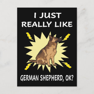 2 Ich mag nur die deutsche Hirte OK Postkarte