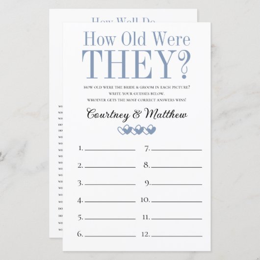 2 in 1 Brautparty Games (Vorne/Hinten)