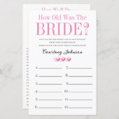 2 in 1 Brautparty Games Paper Sheet (Vorne/Hinten)