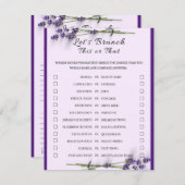 2 in 1 Bridal Brunch Showspiel Begleitkarte (Vorne/Hinten)