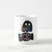 2 in 1 Halloween-Aufkleber Boo und Süßes oder Saur Kaffeetasse (Mittel)