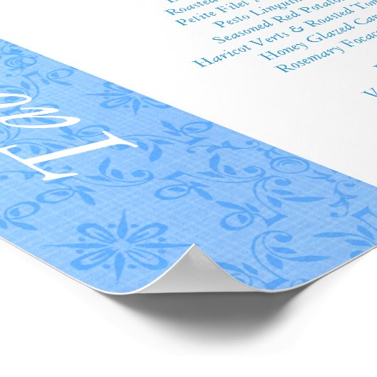 2-in-1 Hochzeittisch-Tische und Menüs Poster (Ecke)