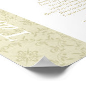 2-in-1 Hochzeittisch-Tische und Menüs Poster (Ecke)