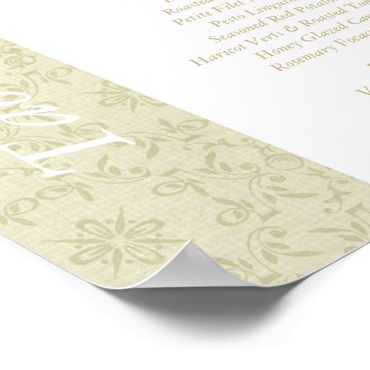 2-in-1 Hochzeittisch-Tische und Menüs Poster (Ecke)