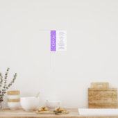 2-in-1 Hochzeittisch-Tische und Menüs Poster (Küche)