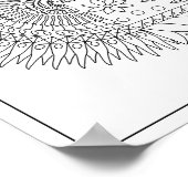 2 in 1 Mandala Adult Coloring Poster (Ecke)