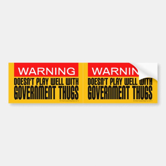 2 in-1 spielt gut nicht mit Regierungs-Verbrechern Autoaufkleber (Vorne)