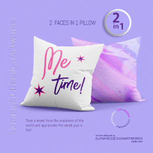 2 in 1 Stylische Kalligrafie ''Meine Zeit'' Kissen