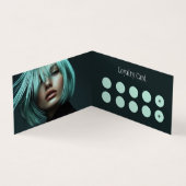 2 in 1 Visitenkarten-Haarstylistin Visitenkarten (Innenseite)