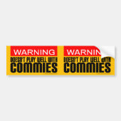 2-in-1 Warning: Doesn't Play Well With Commies Autoaufkleber (Vorne)