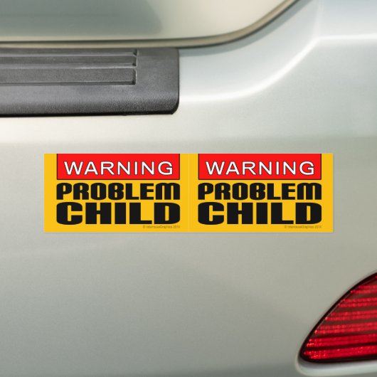 2-in-1-Warnung: Problem Child Autoaufkleber (Auf Auto)