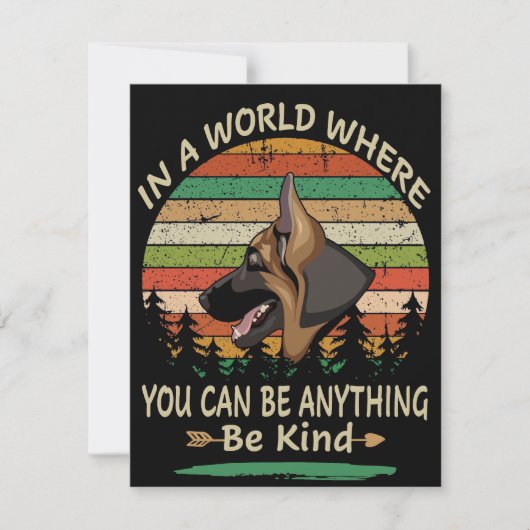 2 In A World Where You Can Be Anything Be Kind Vin Einladung (Vorderseite)