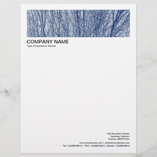 2 in der Überschrift 1/2 Zoll - Birkenzweige 02 Briefbogen (Vorderseite)