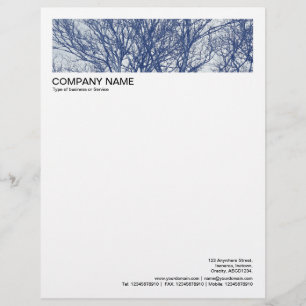 2 in der Überschrift 1/2 Zoll - Winterbäume Briefbogen