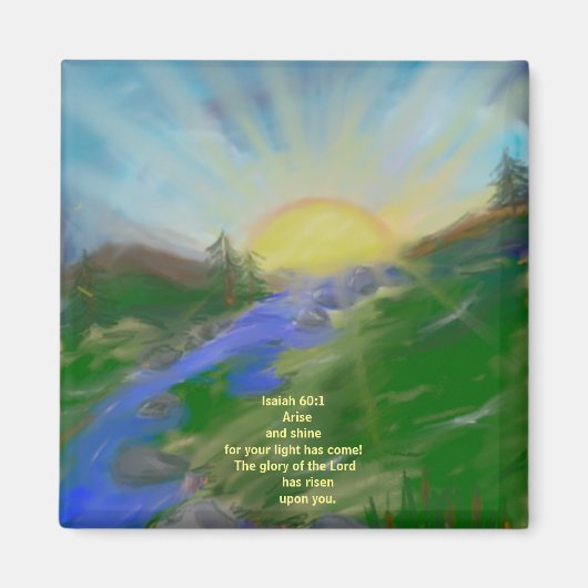 2 Inch Square Magnet inspirierende Schrift (Vorne)