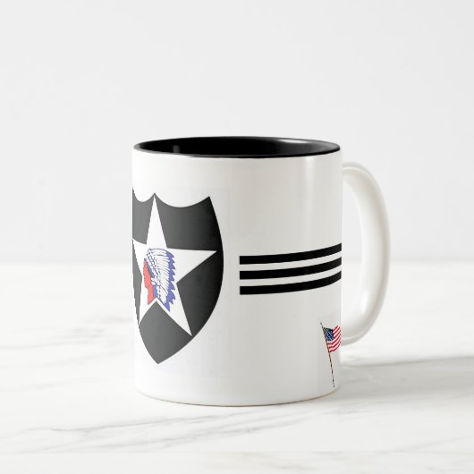 2. Infanterie Div. - Armee Zweifarbige Tasse (VorderseiteRechts)