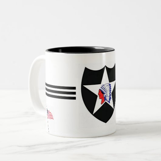 2. Infanterie Div. - Armee Zweifarbige Tasse (Vorderseite Links)