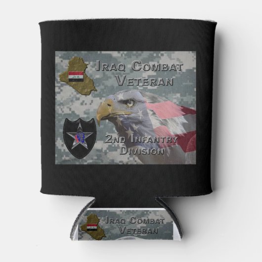 2. Infanterie Div Irak Combat Veteran Dosenkühler (Vorderseite)