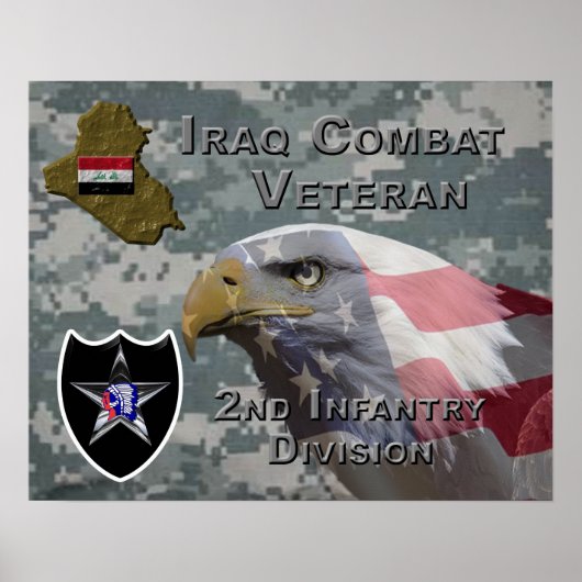 2. Infanterie Div Irak Combat Veteran Poster (Vorne)