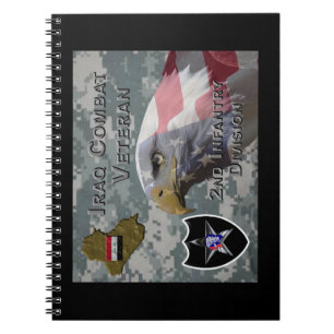 2. Infanterie-Division Irak-Kampf-Veteran Notizblock