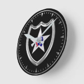 2. Infanterie-Division Keepake Runde Wanduhr (Winkel)