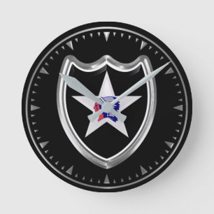 2. Infanterie-Division Keepake Runde Wanduhr