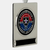 2. Infanterieabteilung Afghanistan Veteran Banner-Ornament Silber (Rechts)