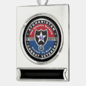 2. Infanterieabteilung Afghanistan Veteran Banner-Ornament Silber (Links)