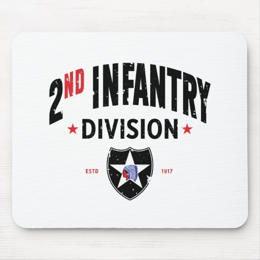 2. Infanterieabteilung "Indianhead" Not leidend Mousepad (Vorne)