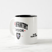 2. Infanterieabteilung "Indianhead" Not leidend Zweifarbige Tasse (Vorderseite Links)