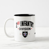 2. Infanterieabteilung "Indianhead" Not leidend Zweifarbige Tasse (Links)