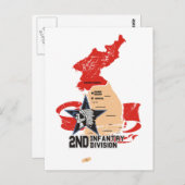 2. Infanterieabteilung Südkorea Postkarte (Vorne/Hinten)