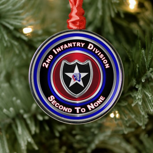 2. Infanterieabteilung Weihnachten halten Ornament Aus Metall (Baum)