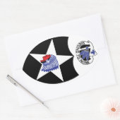 2. Infanterieabteilung, Zweiter bis keiner. Ovaler Aufkleber (Umschlag)