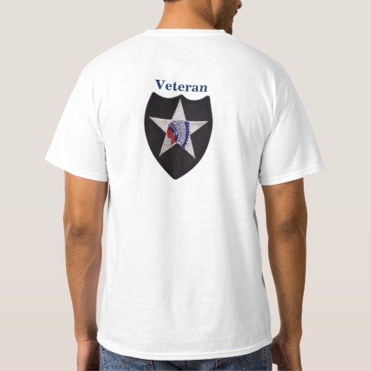 2. Infanteriebereich 2. ID Veterans Veterans Veter T-Shirt (Rückseite)