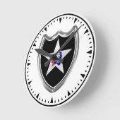 2. Infanteriedivision Andenken Runde Wanduhr (Winkel)