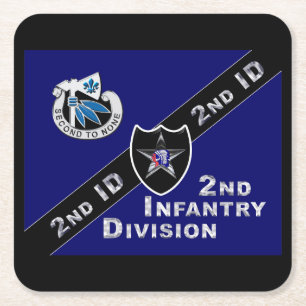 2. Infanteriedivision Rechteckiger Pappuntersetzer