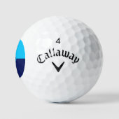 2-initiale Vertikale Monogramm Modernes, blau Golfball (Logo)