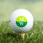 2-Initialen Vertikales Monogramm Modernes, 2-Tönig Golfball (Insitu T-Shirt)
