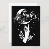 2- Inspirationslehrer-Hemd, Minimalistisch Teacher Dankeskarte (Vorne/Hinten)