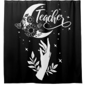 2- Inspirationslehrer-Hemd, Minimalistisch Teacher Duschvorhang (Vorderseite)